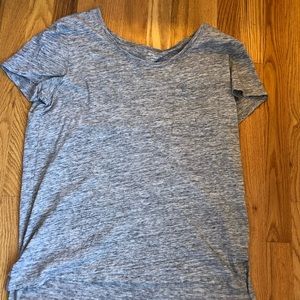 White, Black & Gray Short Sleeve Tee With Pocket